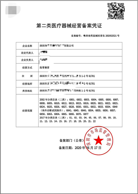 二类医疗器械经营许可